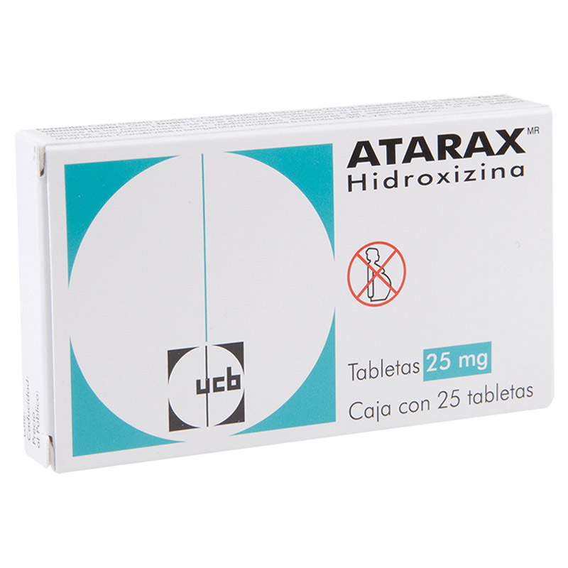 ATARAX HIDROXIZINA 25MG  25 TABLETAS