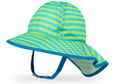 [810990029499] INFANT SUNSPROUT HAT ONE BLUE GREEN 10-6