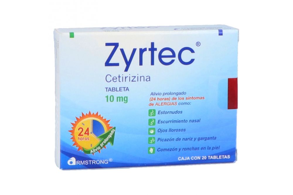 ZYRTEC TABLETAS 10MG C/20 TABS