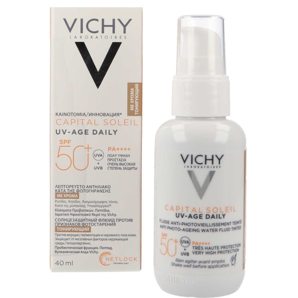 CAPITAL SOLEI UV AGE FPS50+ C/COLOR 40ML