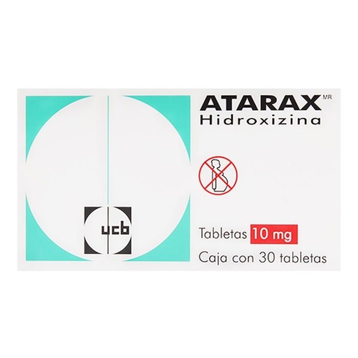 [7501088507502] ATARAX HIDROXIZINA 10MG  30 TABLETAS