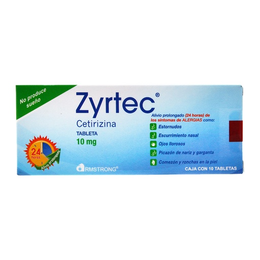 [7501088507168] ZYRTEC TABLETAS 10MG C/10 TABS