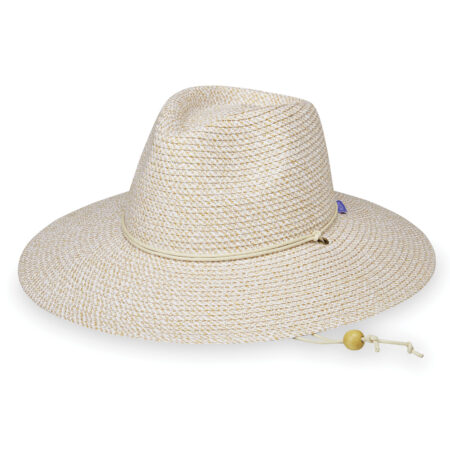 [877824009782] SANIBEL HAT WHITE/BEIGE SPF 50+
